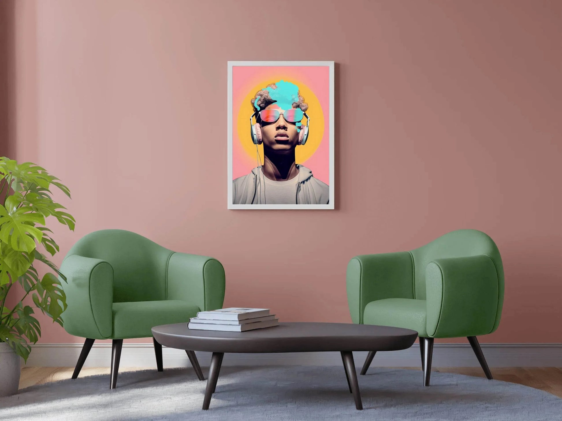 Hey DJ Headphones Wall Art - beink online art store