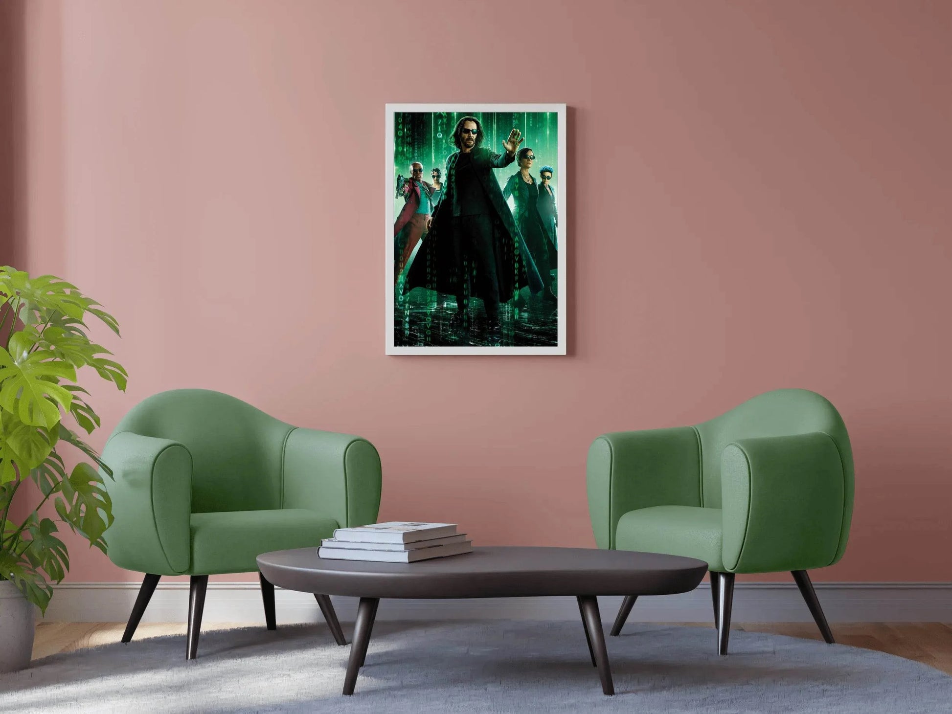 THE MATRIX with Matrix Code Wallpaper Wall Art - beink online art store