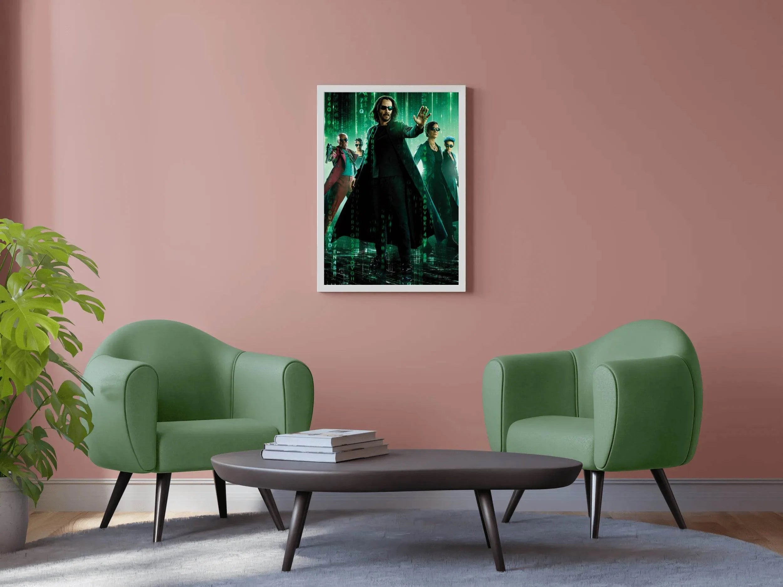 THE MATRIX with Matrix Code Wallpaper Wall Art - beink online art store