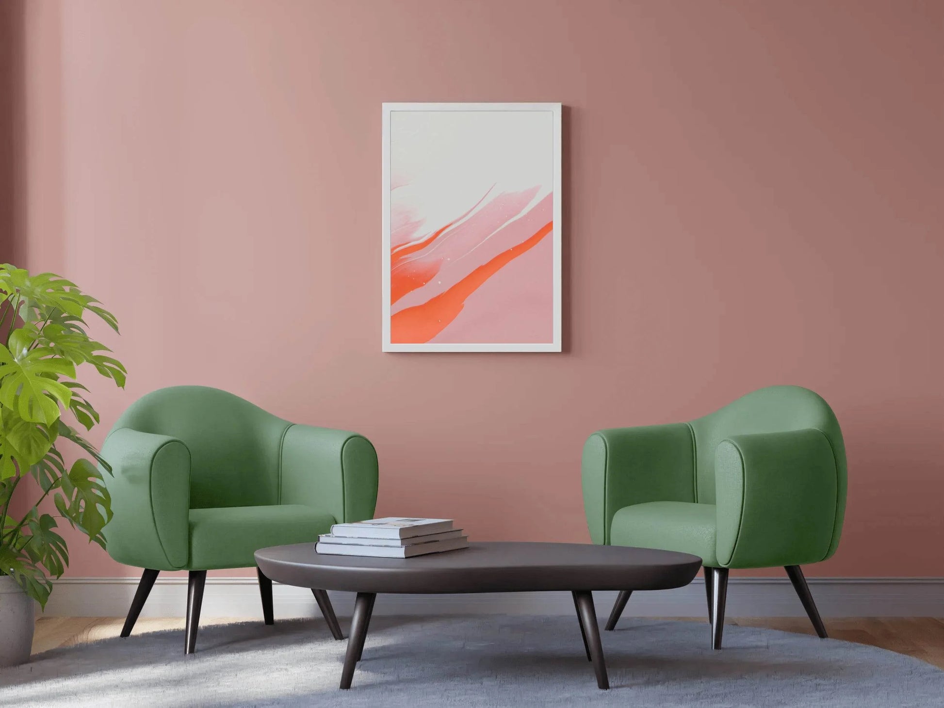 Orange and Pink Background Abstract Wall Art - beink online art store