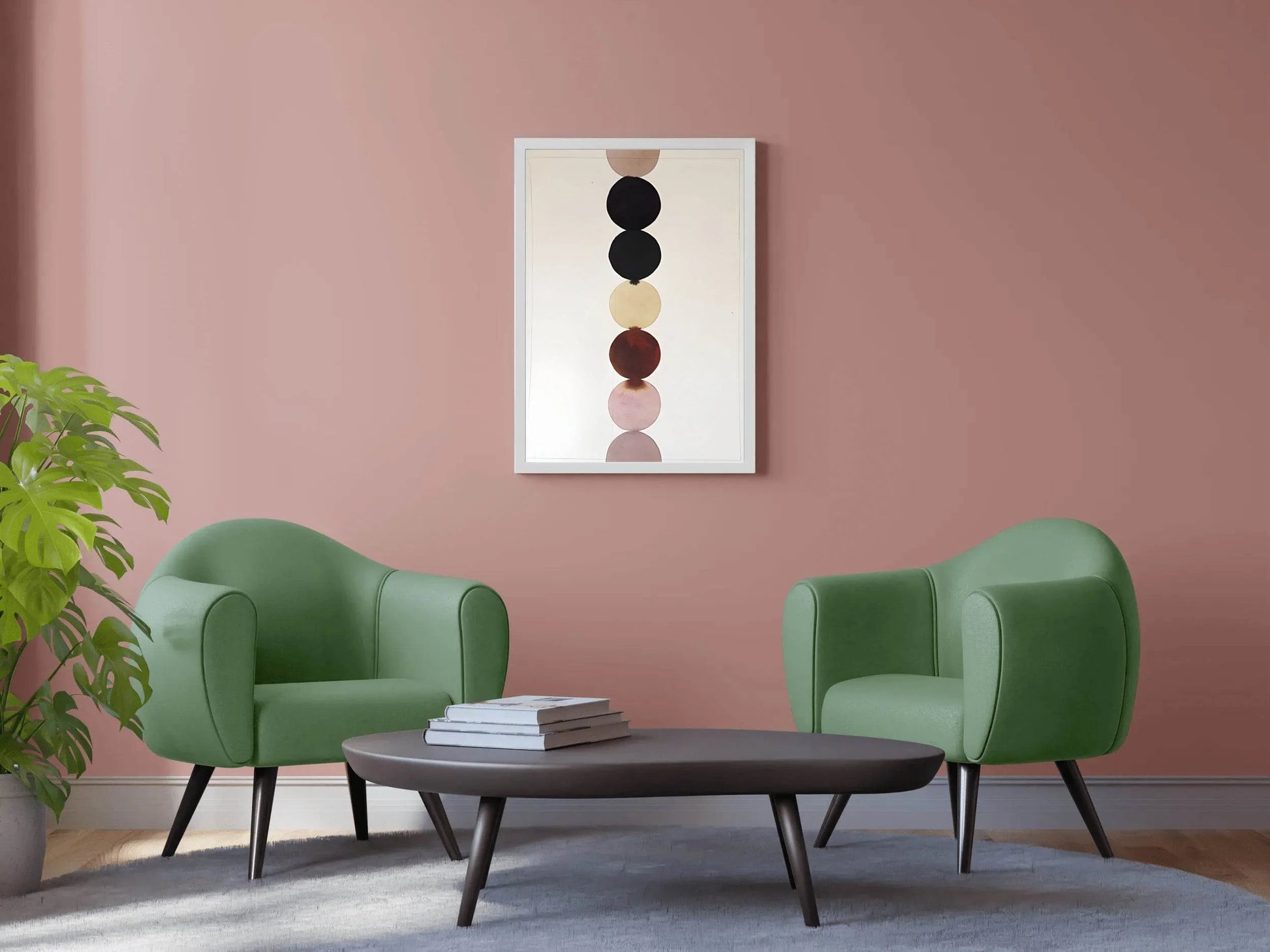 Multicolor Vertical Circles Modern Wall Art - beink online art store