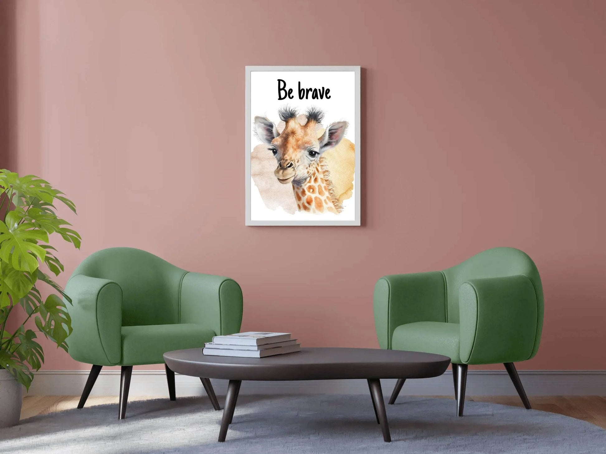 Beautiful Giraffe in Watercolor Style - beink online art store