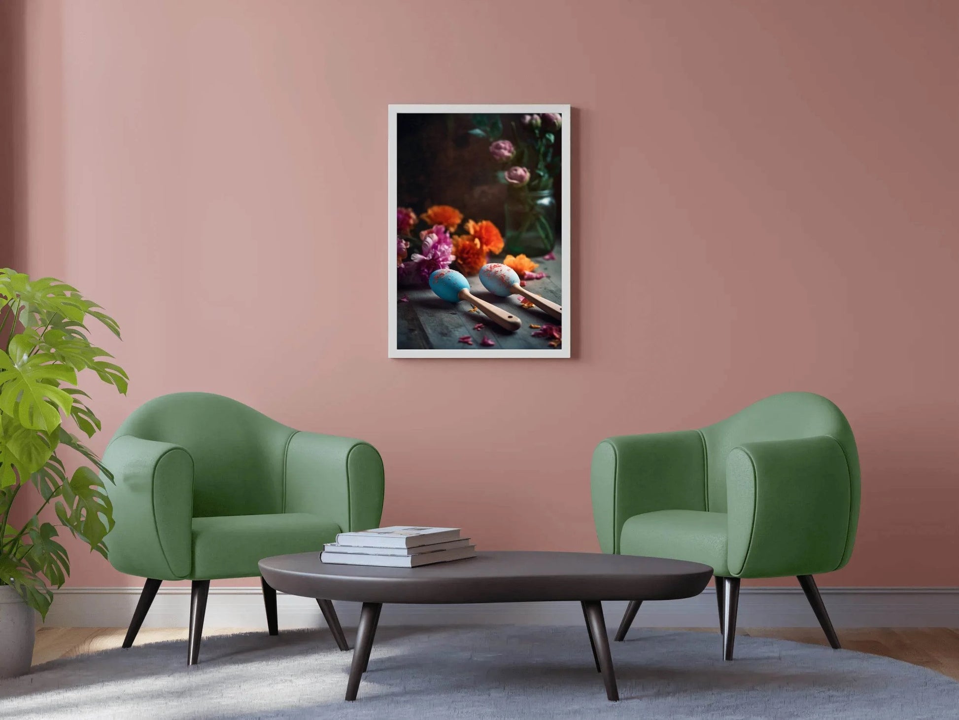 Painted Wooden Maracas Wall Art - beink online art store