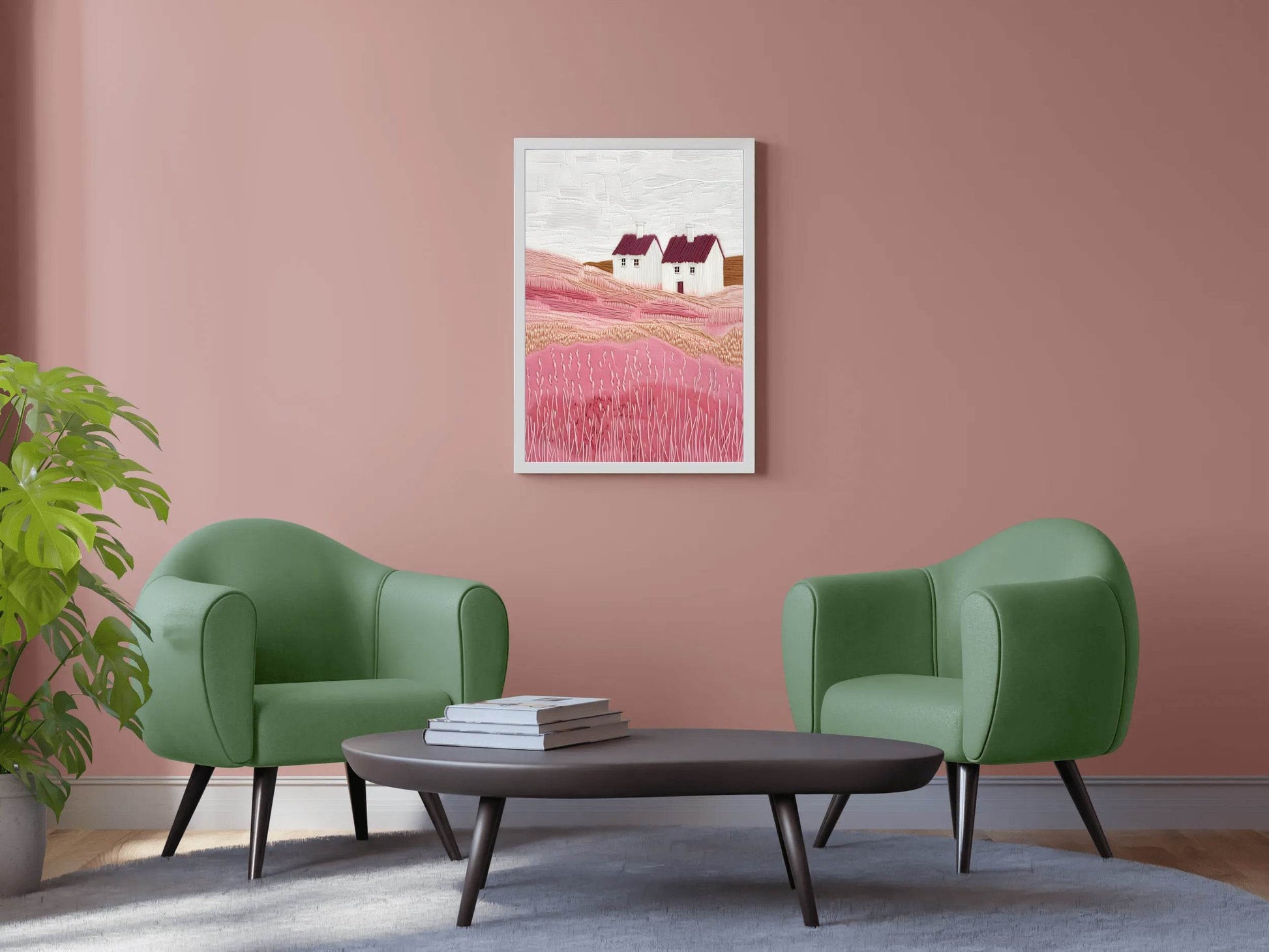 House and Landcape Painting Digital Art - beink online art store