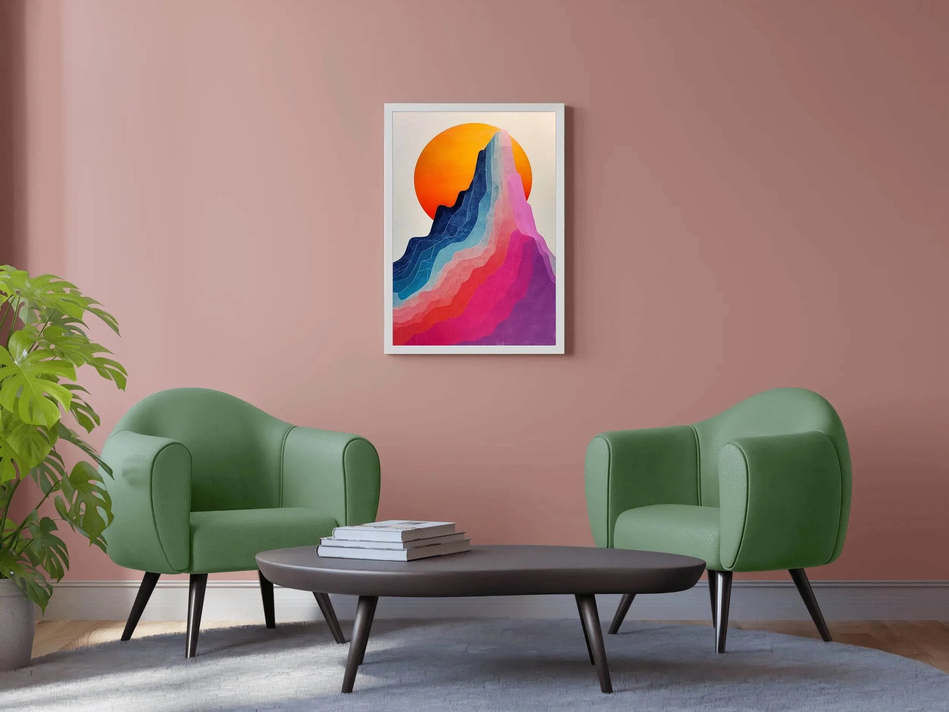 Colorful Layered Sunrise Wall Art - beink online art store