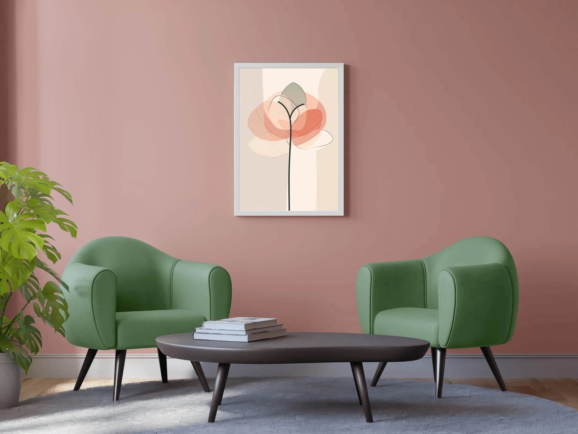 Light Colors Flower Painting Abstract Wall Art - beink online art store