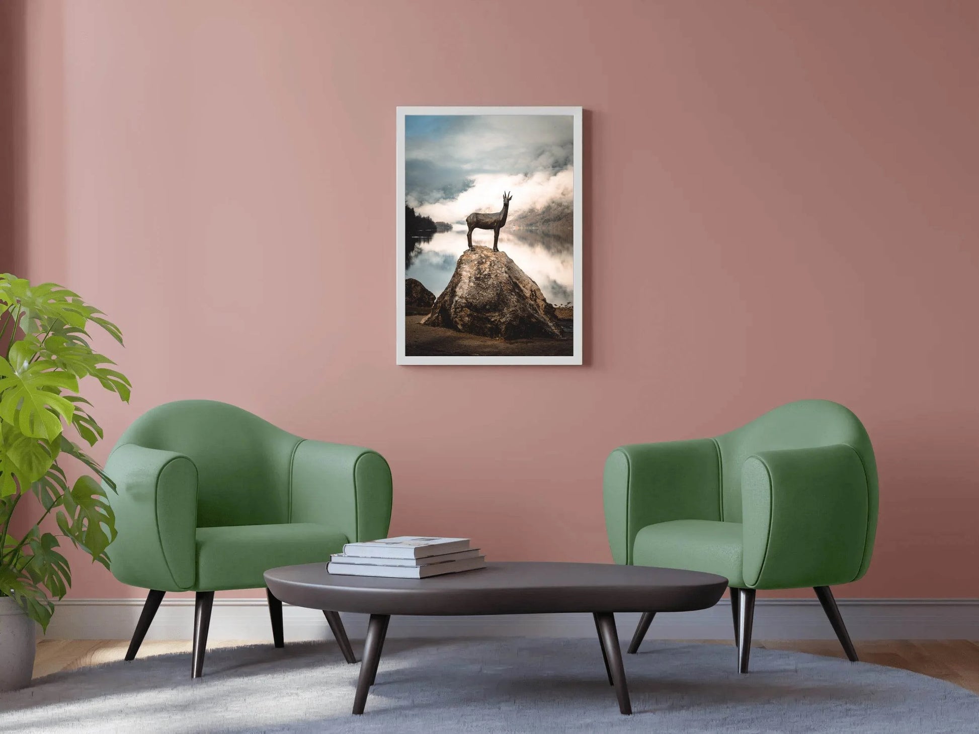 Highland Deer Animal Wall Art - beink online art store