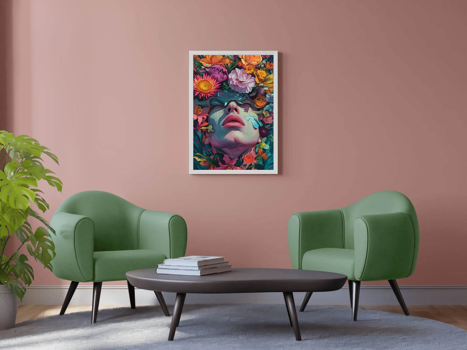 Girl Made Of Flower Wall Art - beink online art store