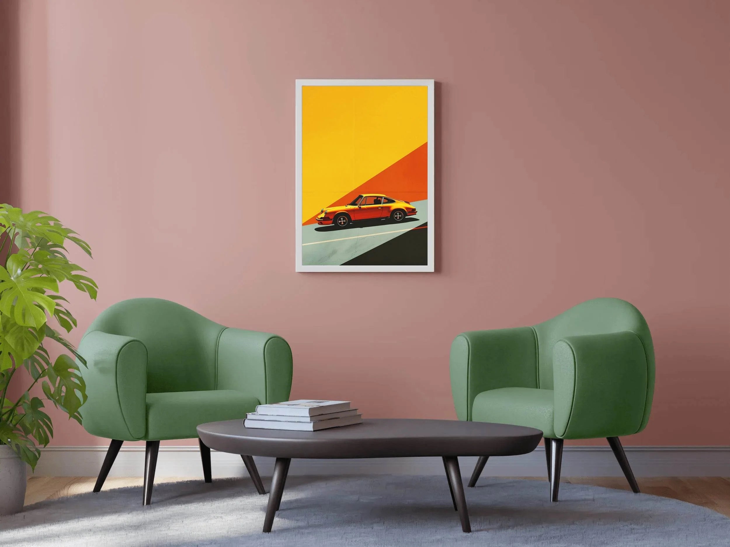Porsche911 RS Yellow Wall Poster - beink online art store