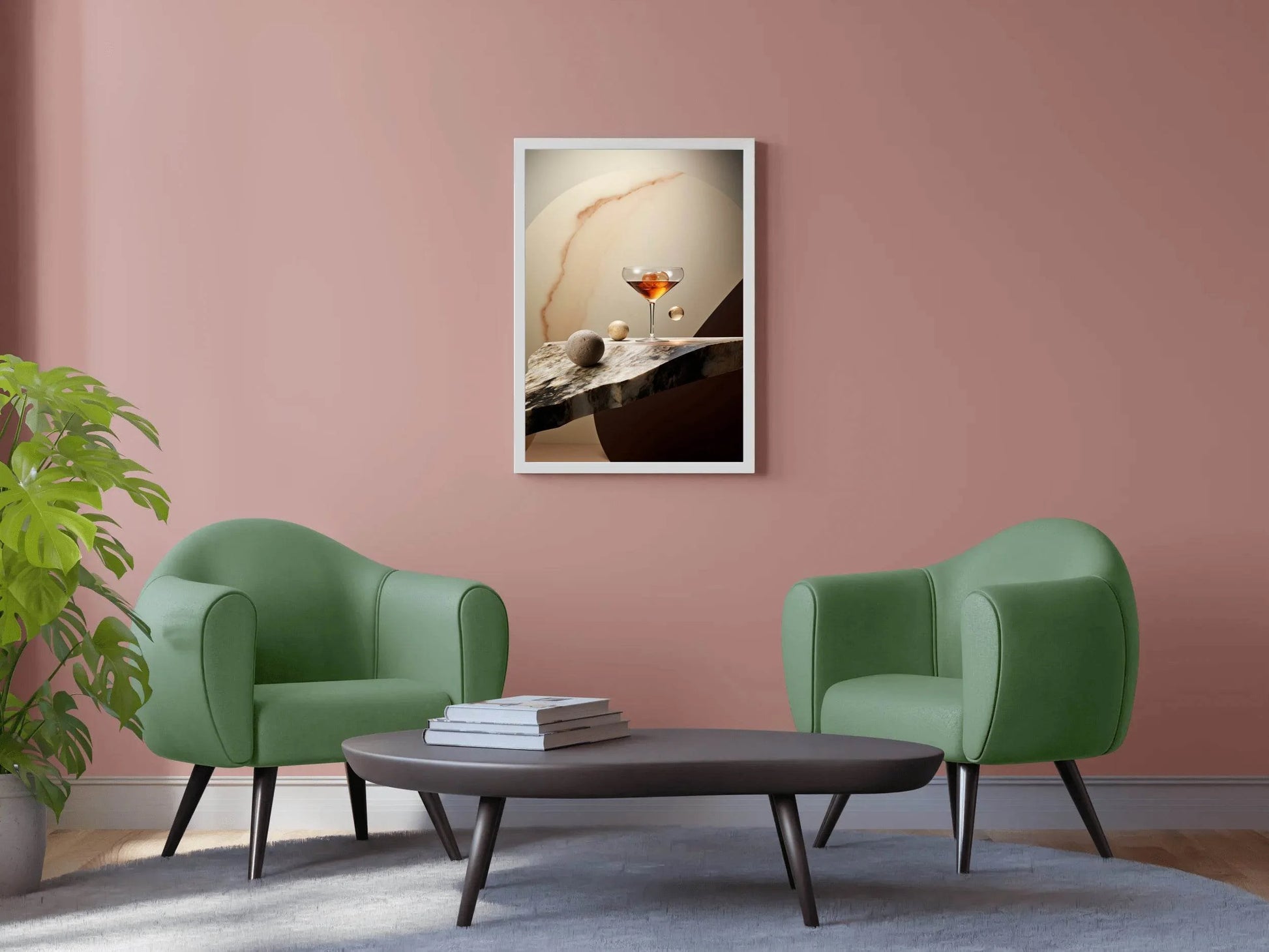 A Glass Of Drink On The Table Wall Art - beink online art store