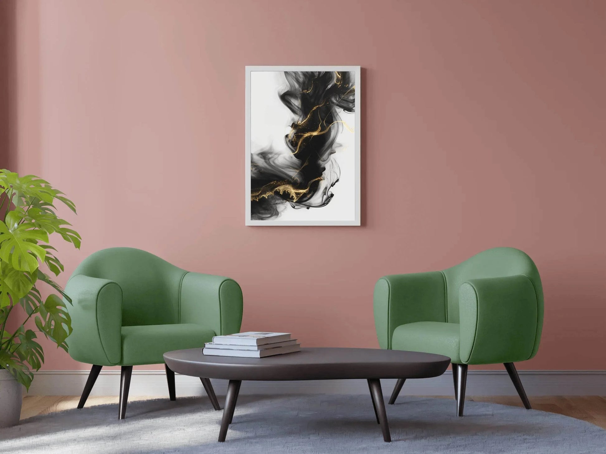 Black and Gold Smoke Wall Art - beink online art store