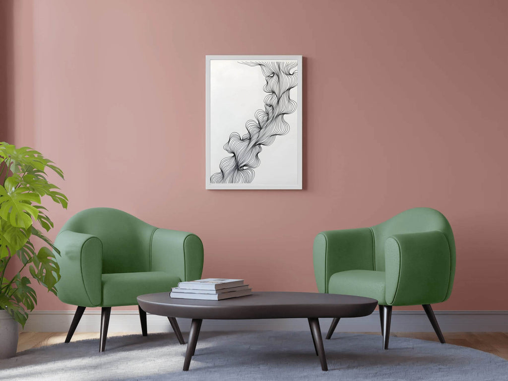 Black Zentangles Patterns Modern Wall Art - beink online art store