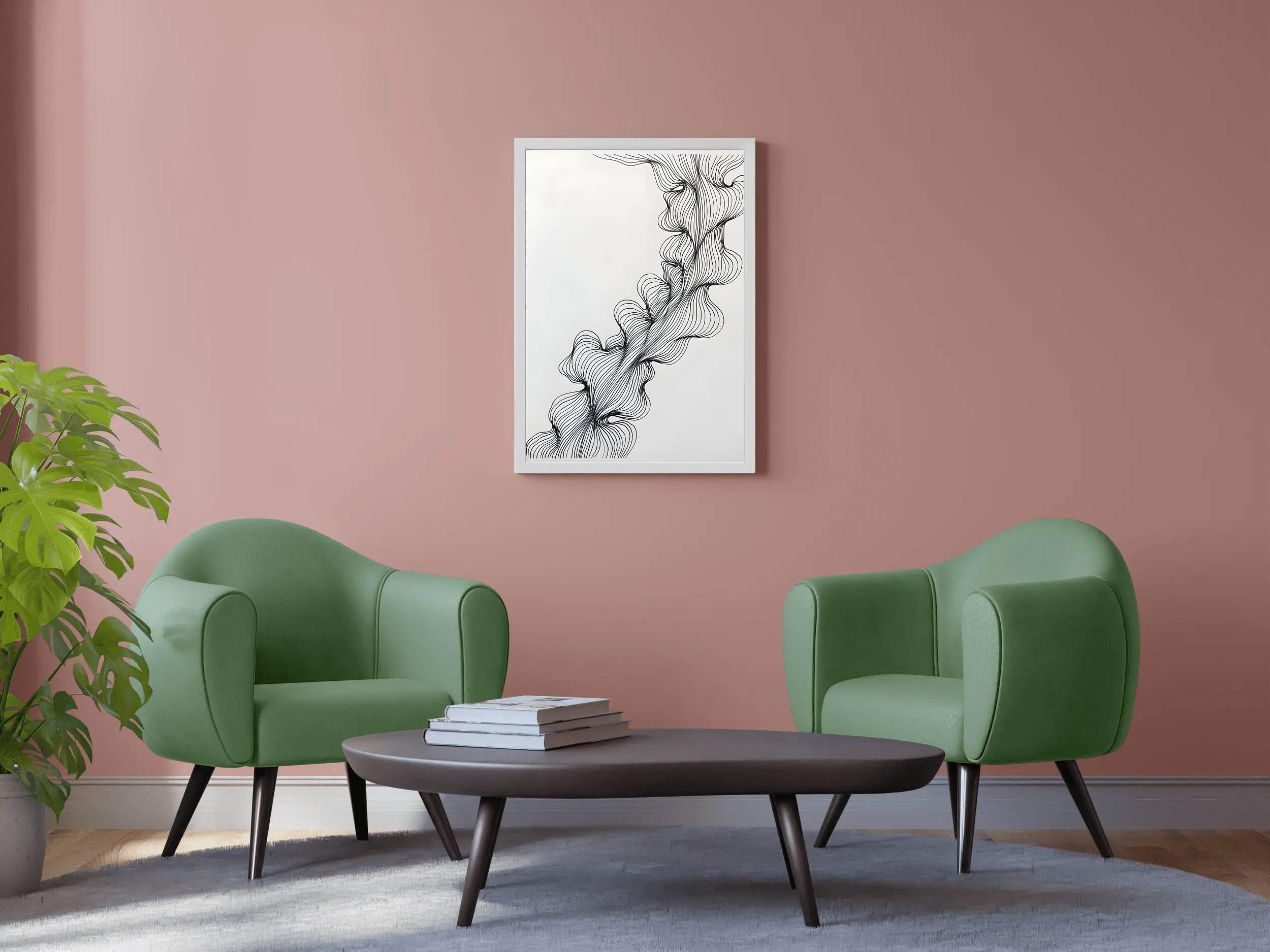 Black Zentangles Patterns Modern Wall Art - beink online art store