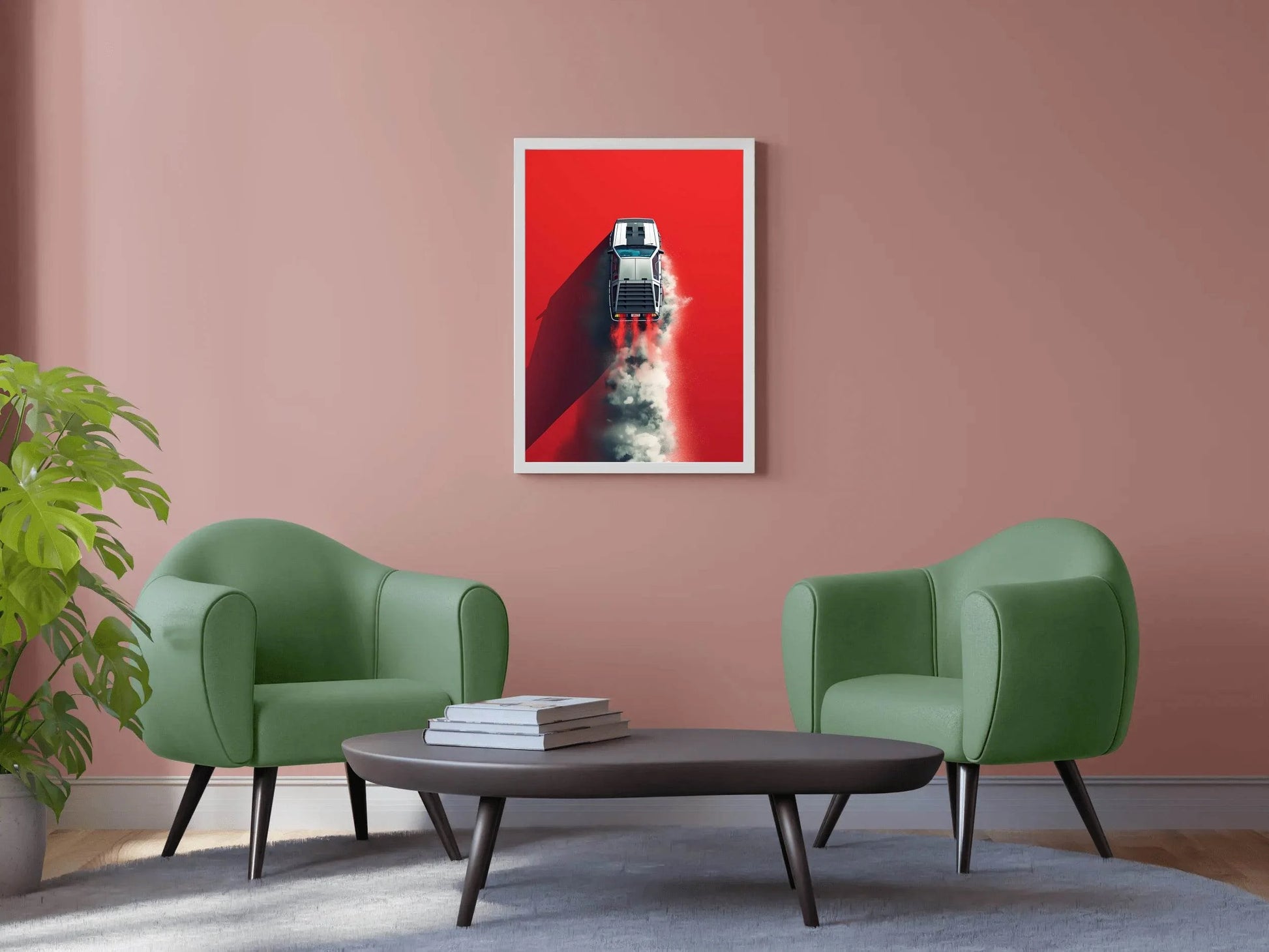 Classic Muscle Car In Desert Wall Art - beink online art store