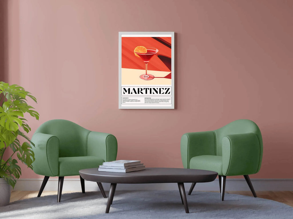 Red Martinez cocktail Wall Art - beink online art store