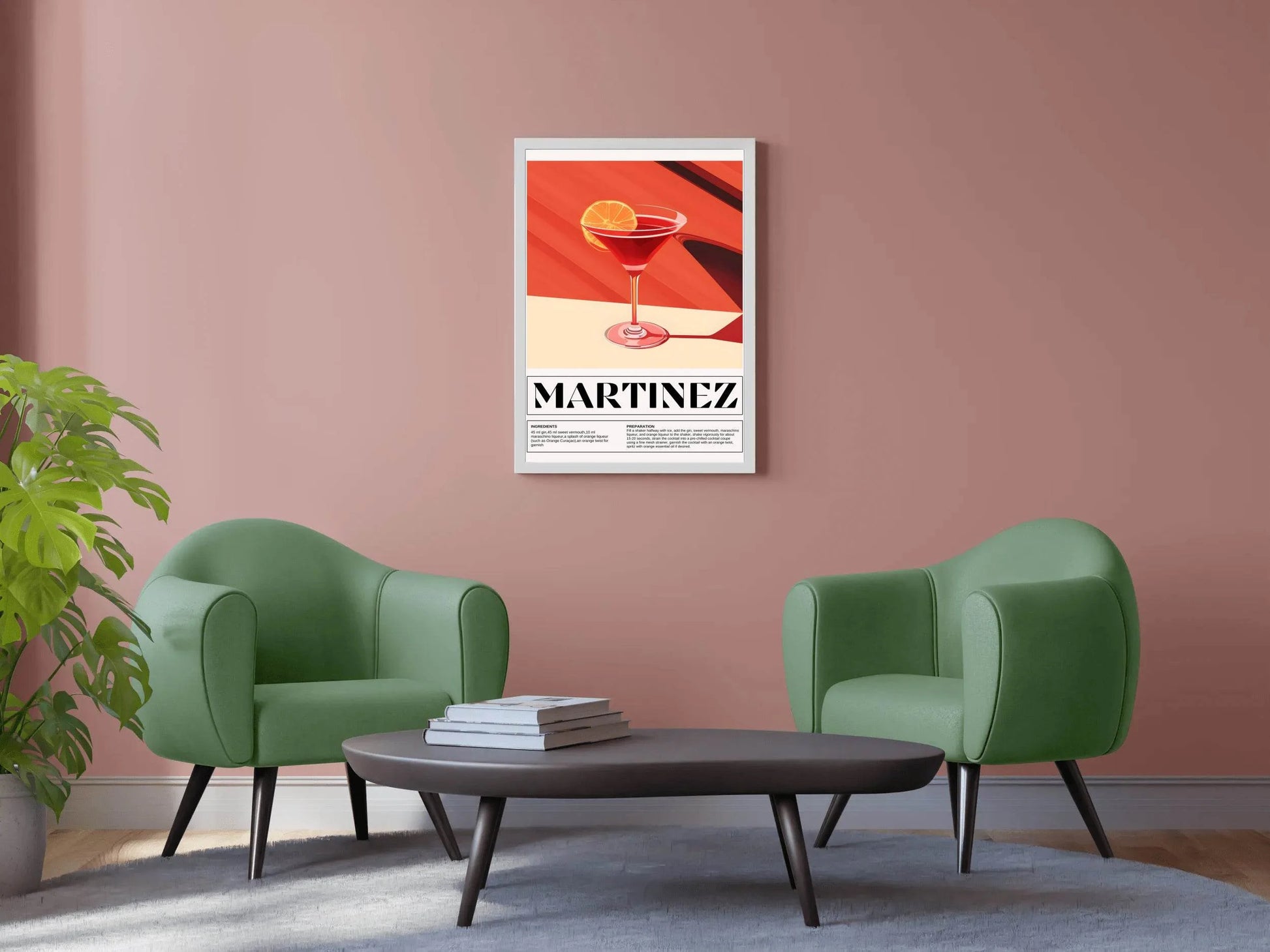 Red Martinez cocktail Wall Art - beink online art store