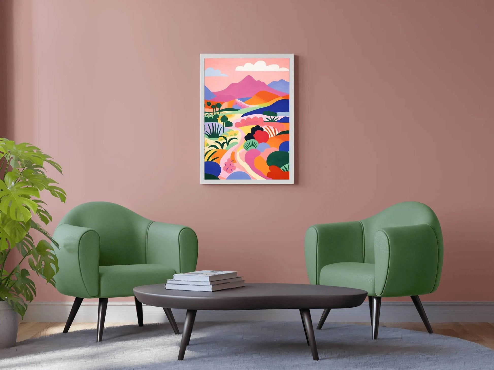Beautiful Mountain Path Painting Art - beink online art store