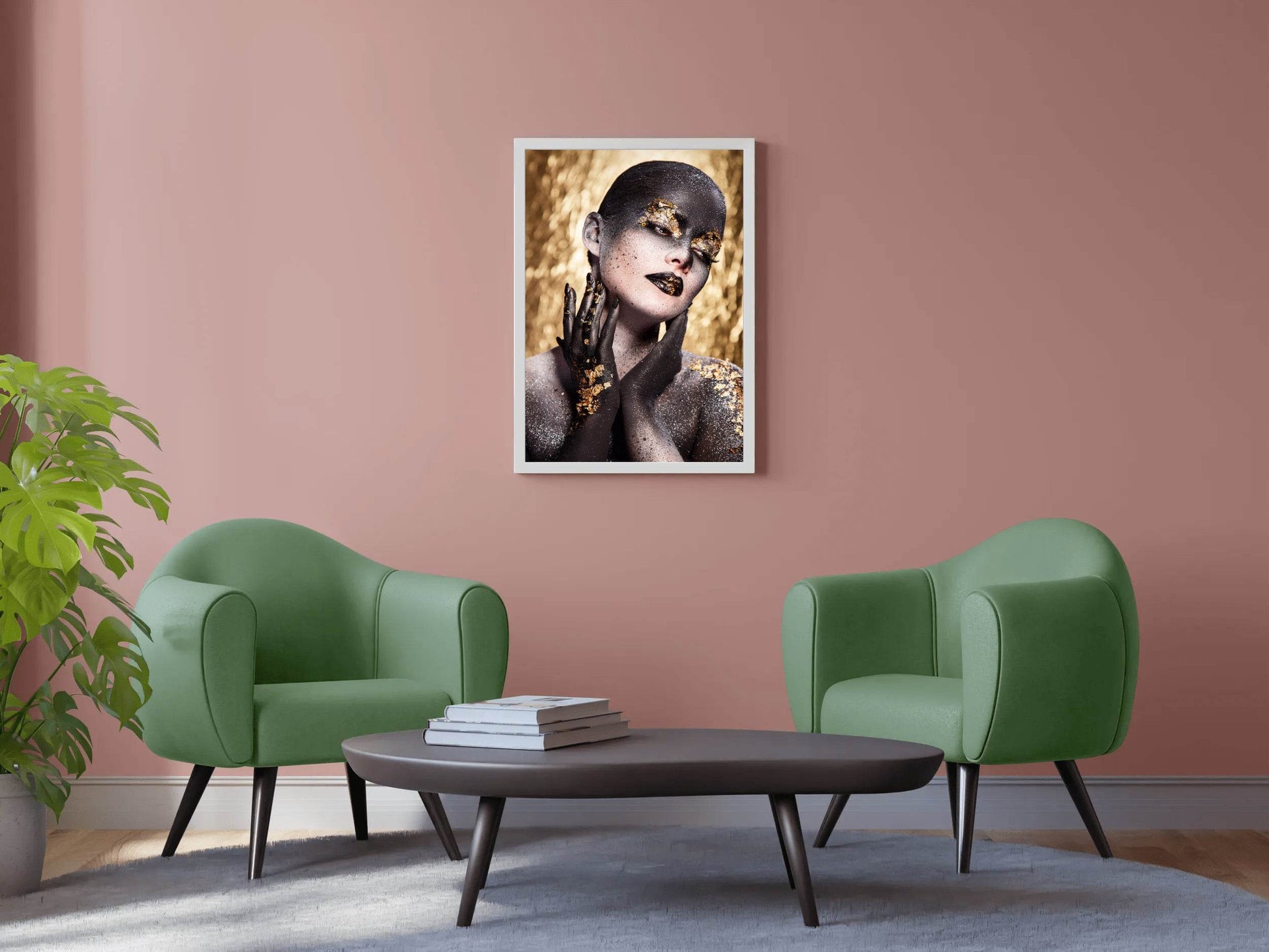 Female in Black And Gold Wall Art - beink online art store