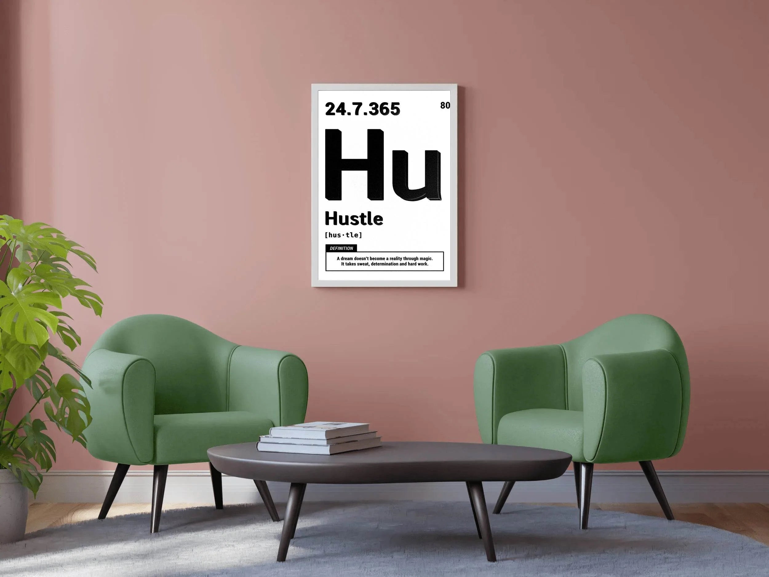 Hustle 24.7.365 Motivational Wall Art - beink online art store