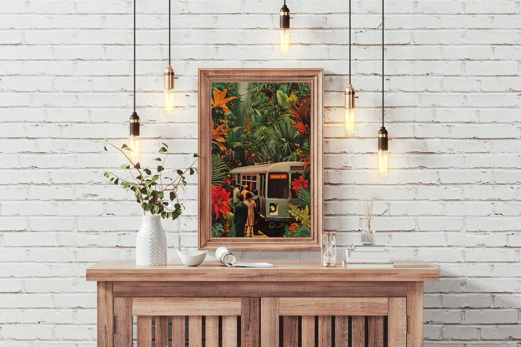 Passenger train in the middle of the forest Wall Art - beink online art store