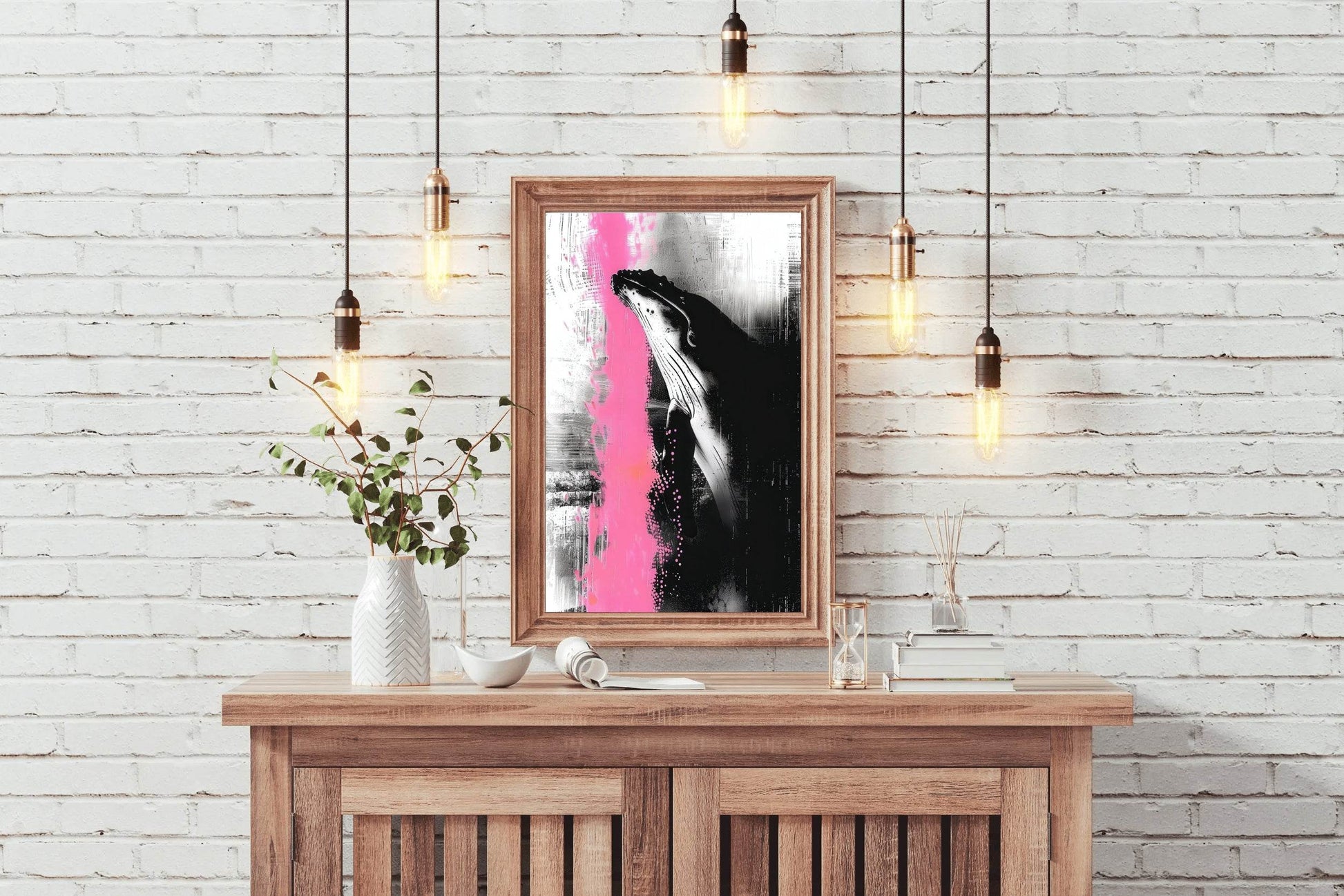 Blue Whale Painting Wall Art - beink online art store