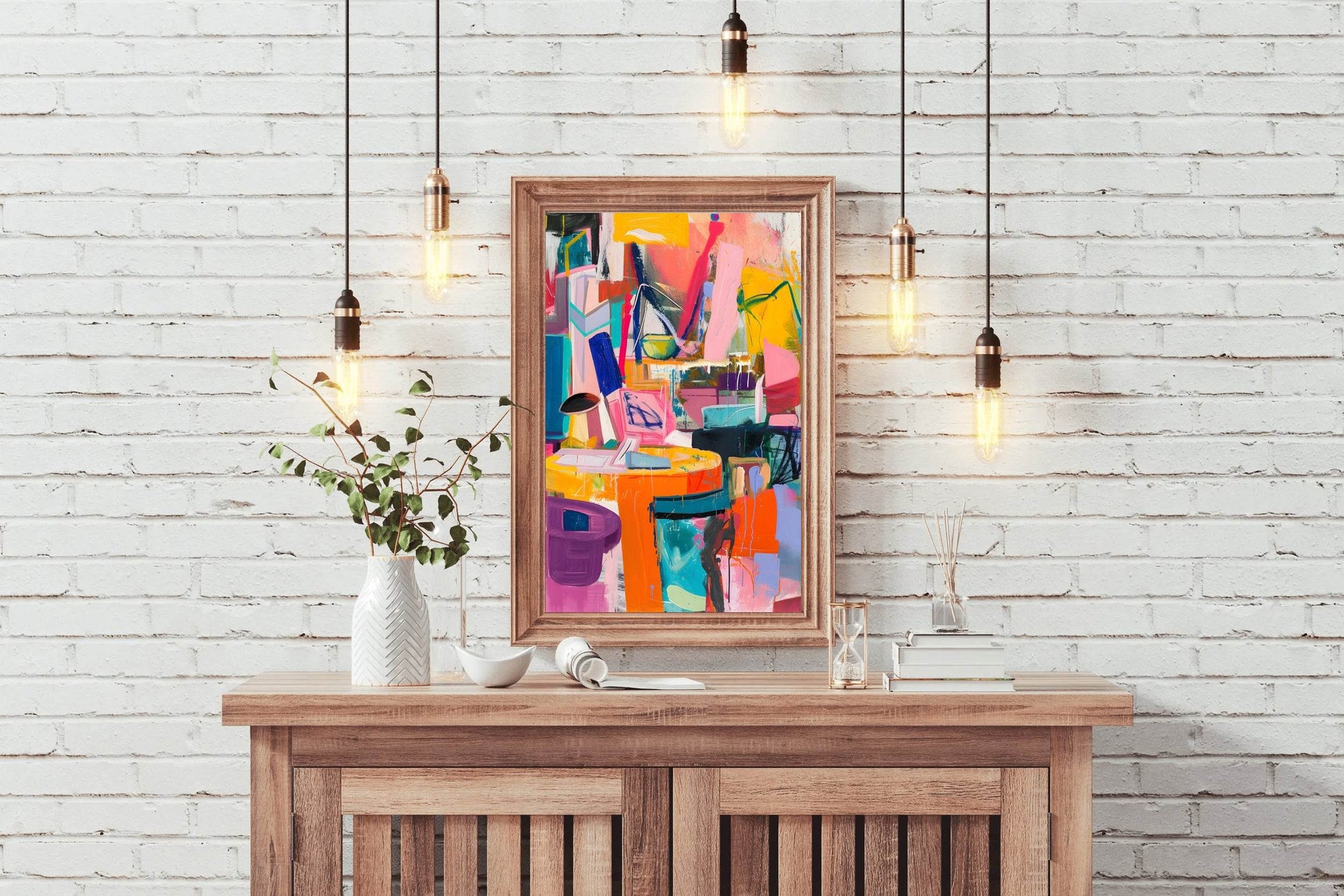 Bold Multicolor Abstract Digital Art - beink online art store