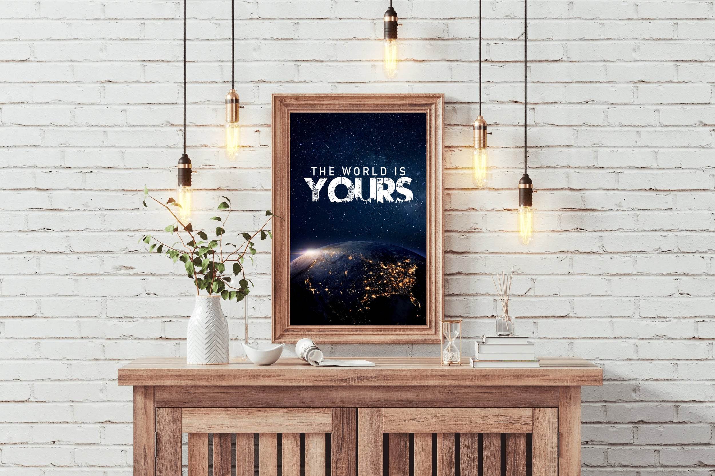 The World is Your Motivational Wall Art - beink online art store