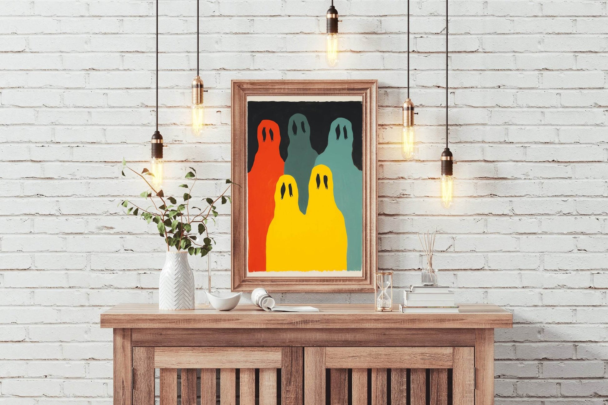 Ghostly Gathering - Haunting Appearance of the Figures Wall Art - beink online art store