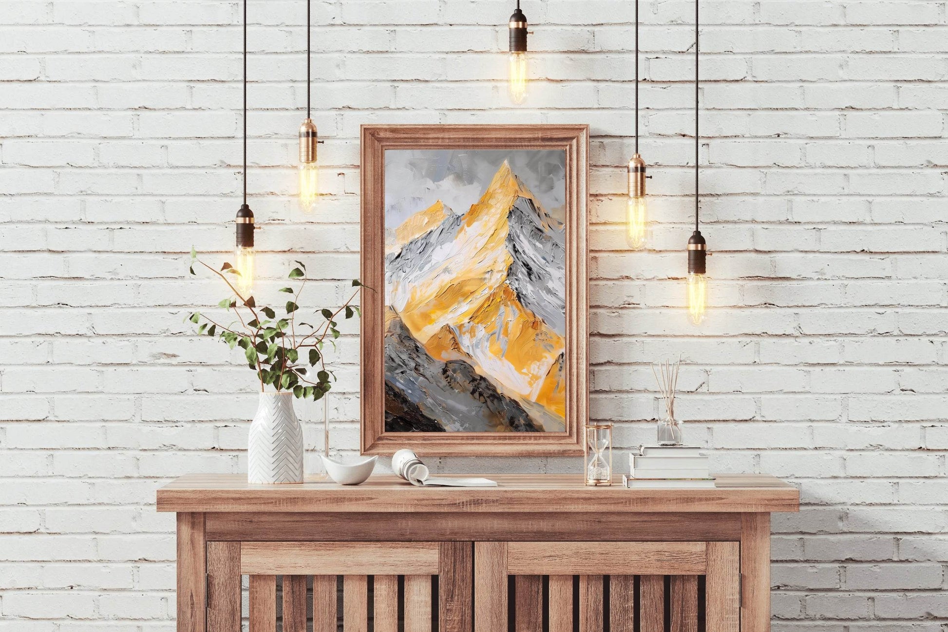 Oil Painting Of The Alps Wall Art - beink online art store