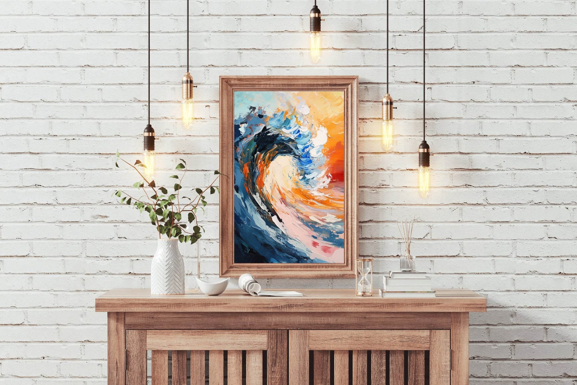 Watercolor Painting of Sea Waves Wall Art - beink online art store