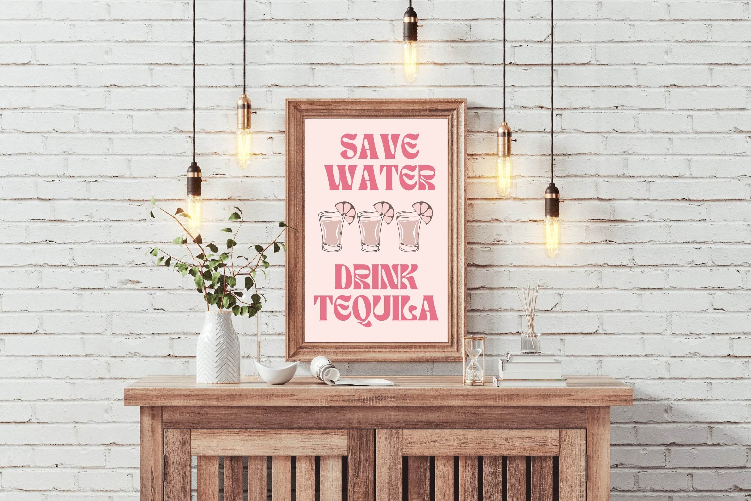 Save Water Drink Wall Art - beink online art store
