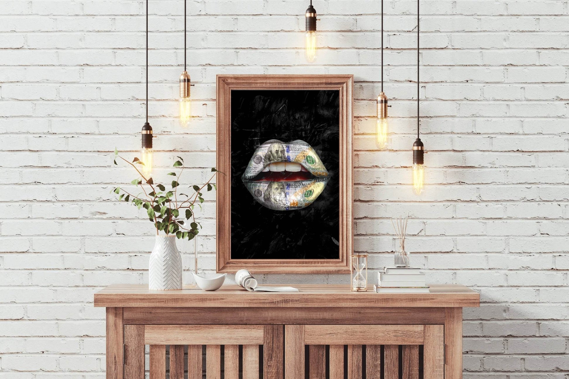 Money Lips Poster Wall Art - beink online art store