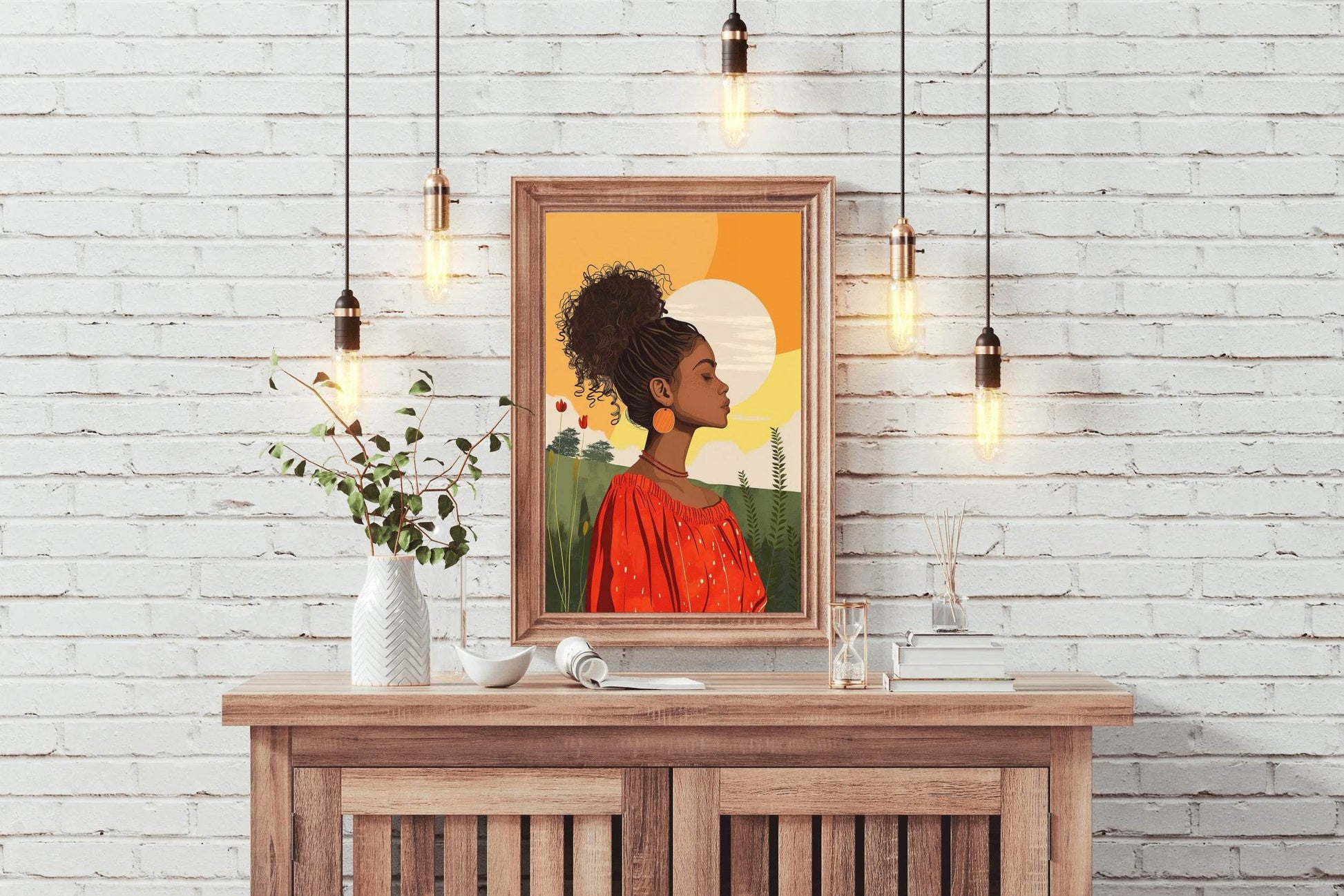 African Girl in Nature Wall Art - beink online art store