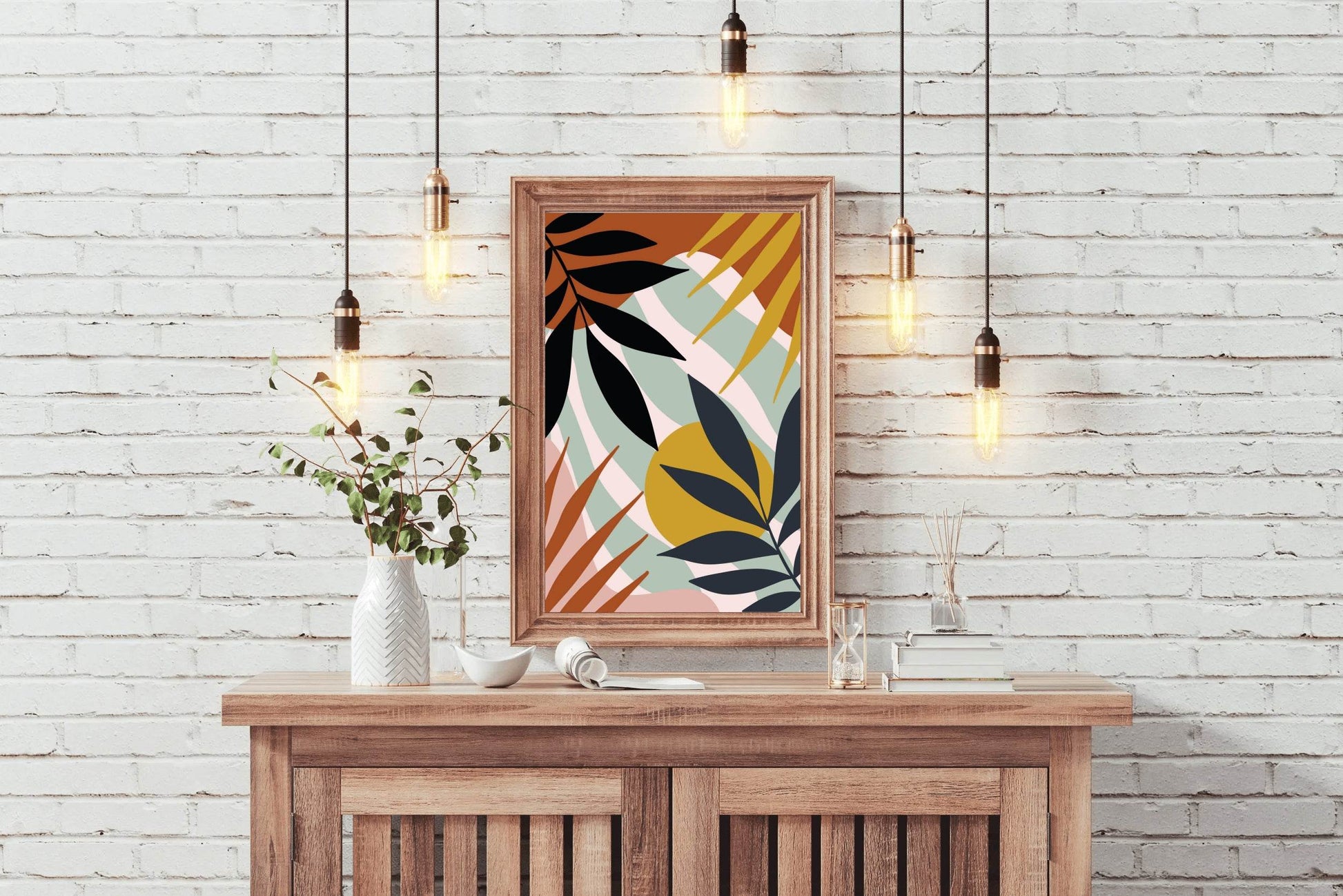 Abstract Tropical Leaves ArtWork - beink online art store