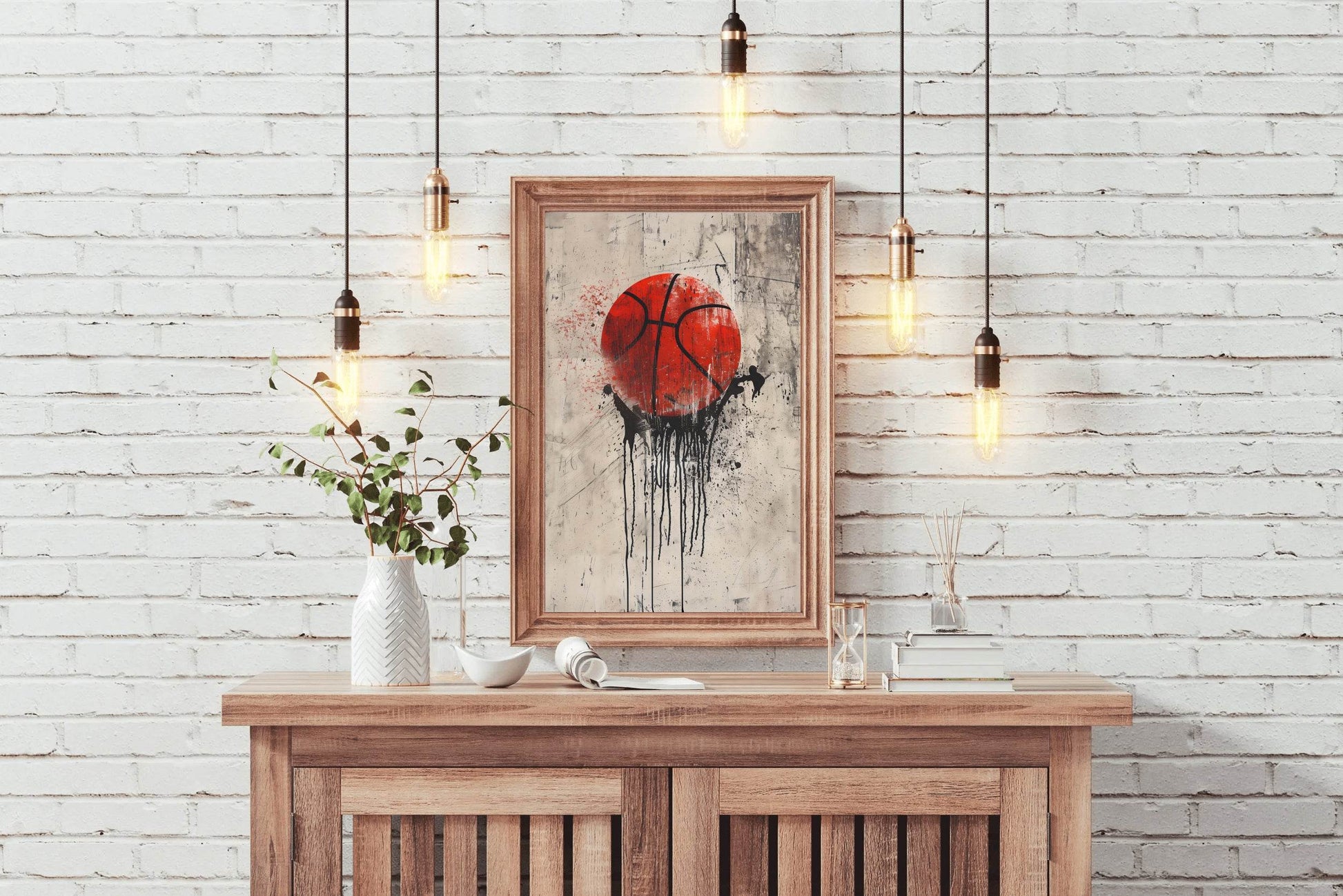 Master Flame Sports Aesthetic Wall Art Poster for Living Room, Home & Wall Decor - Basketball - beink online art store