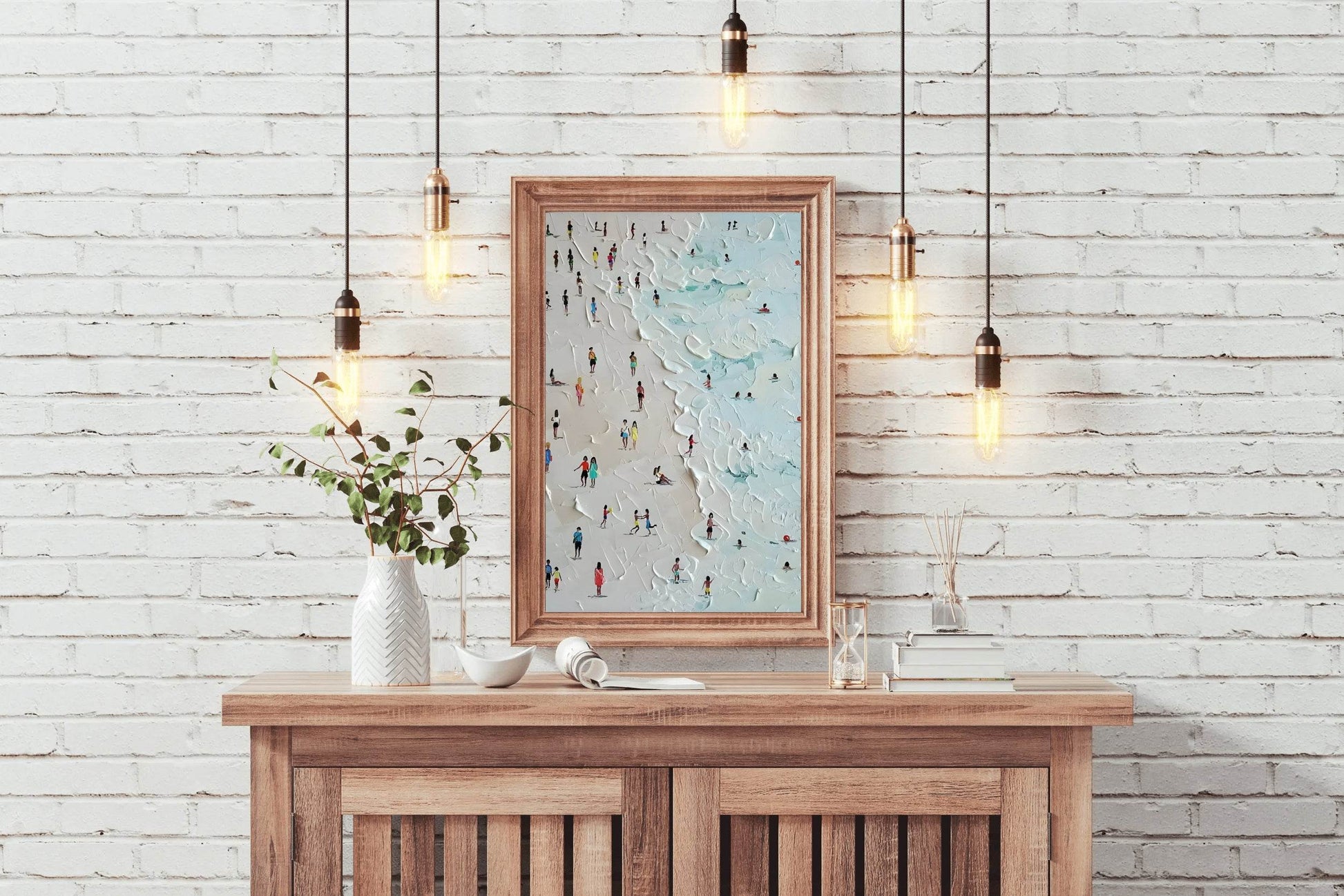 Summer Day at the Shore Modern Wall Art - beink online art store