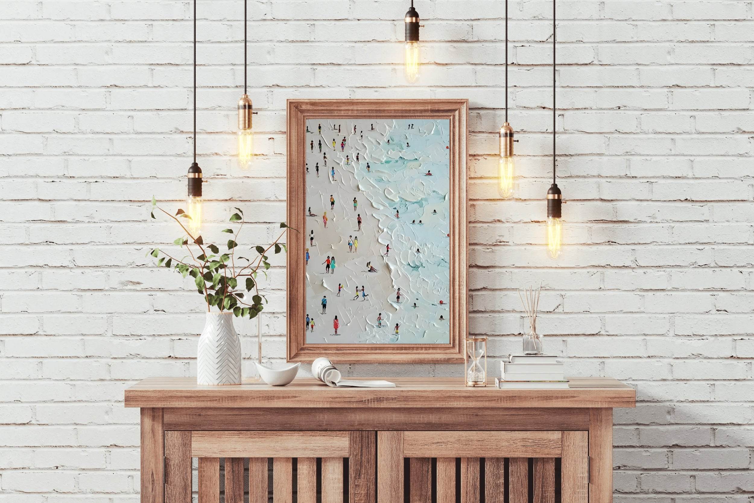Summer Day at the Shore Modern Wall Art - beink online art store
