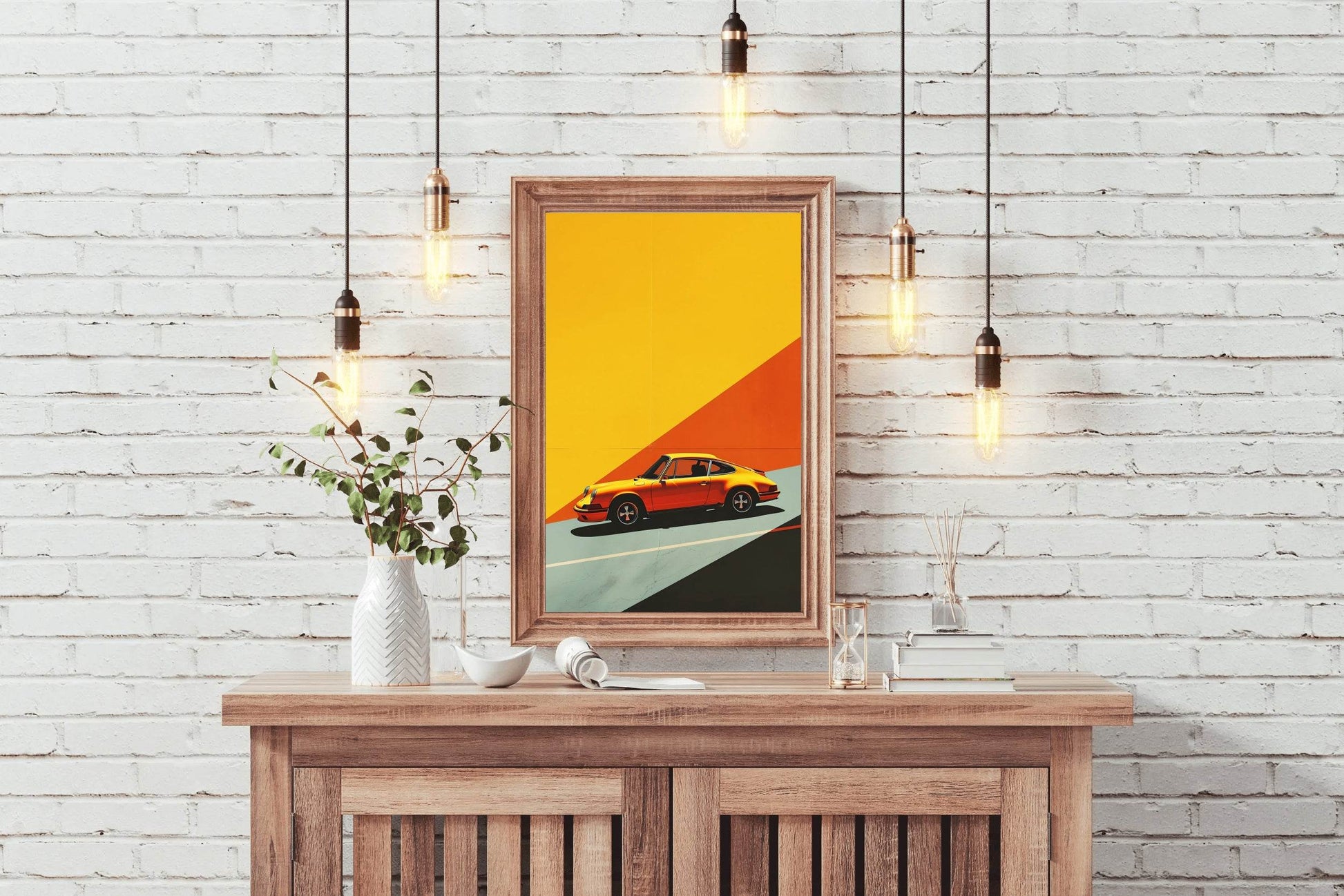 Porsche911 RS Yellow Wall Poster - beink online art store