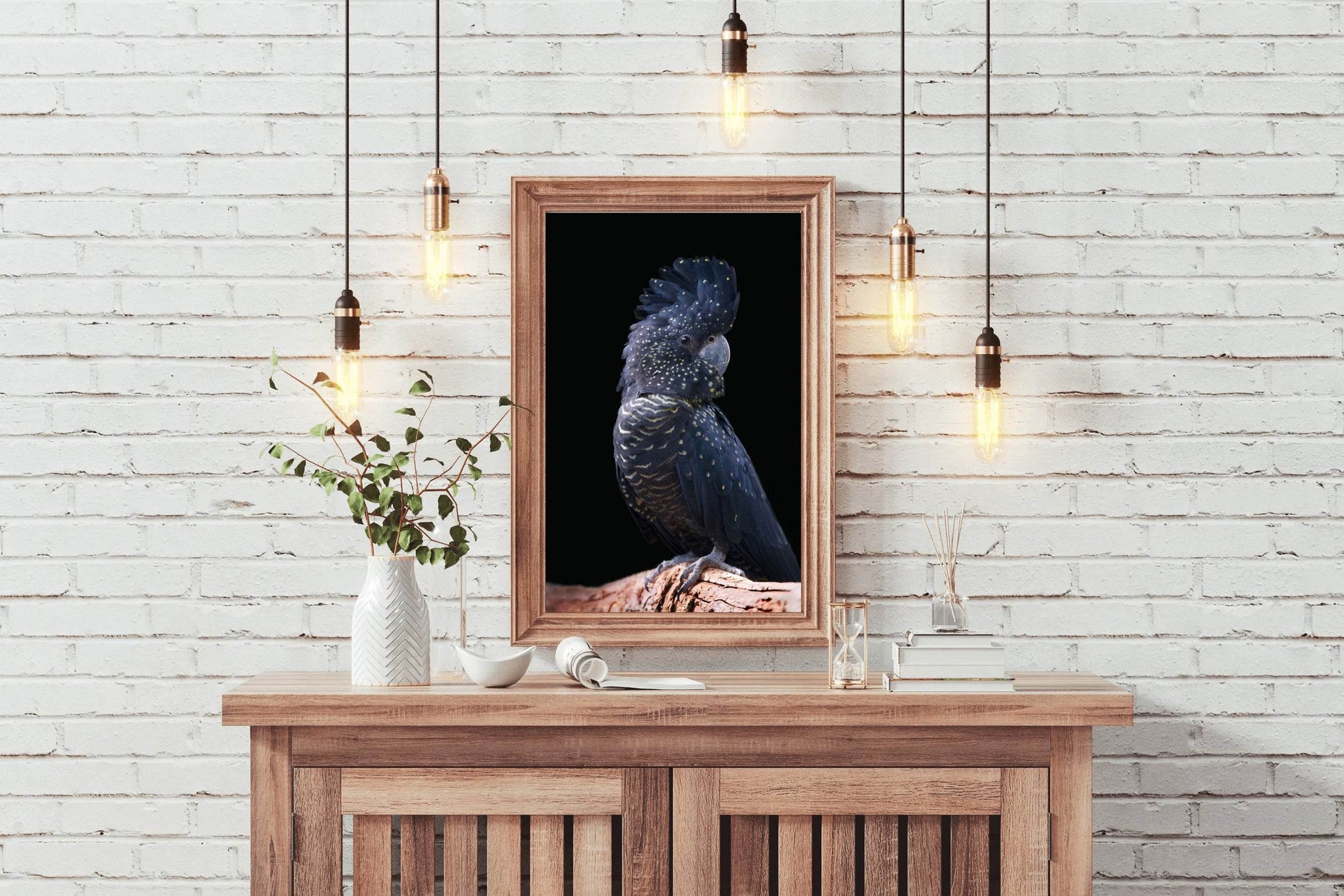 Red-Tailed Black Cockatoo Bird Wall Art - beink online art store