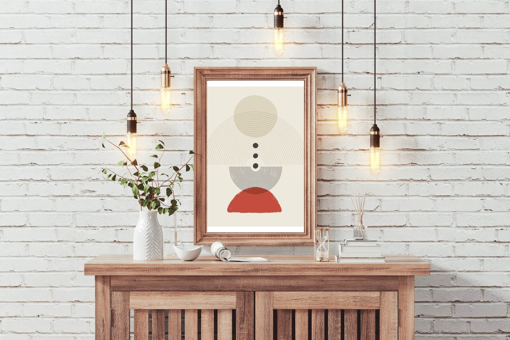 Circular Geometric Shapes Abstract Wall Art - beink online art store