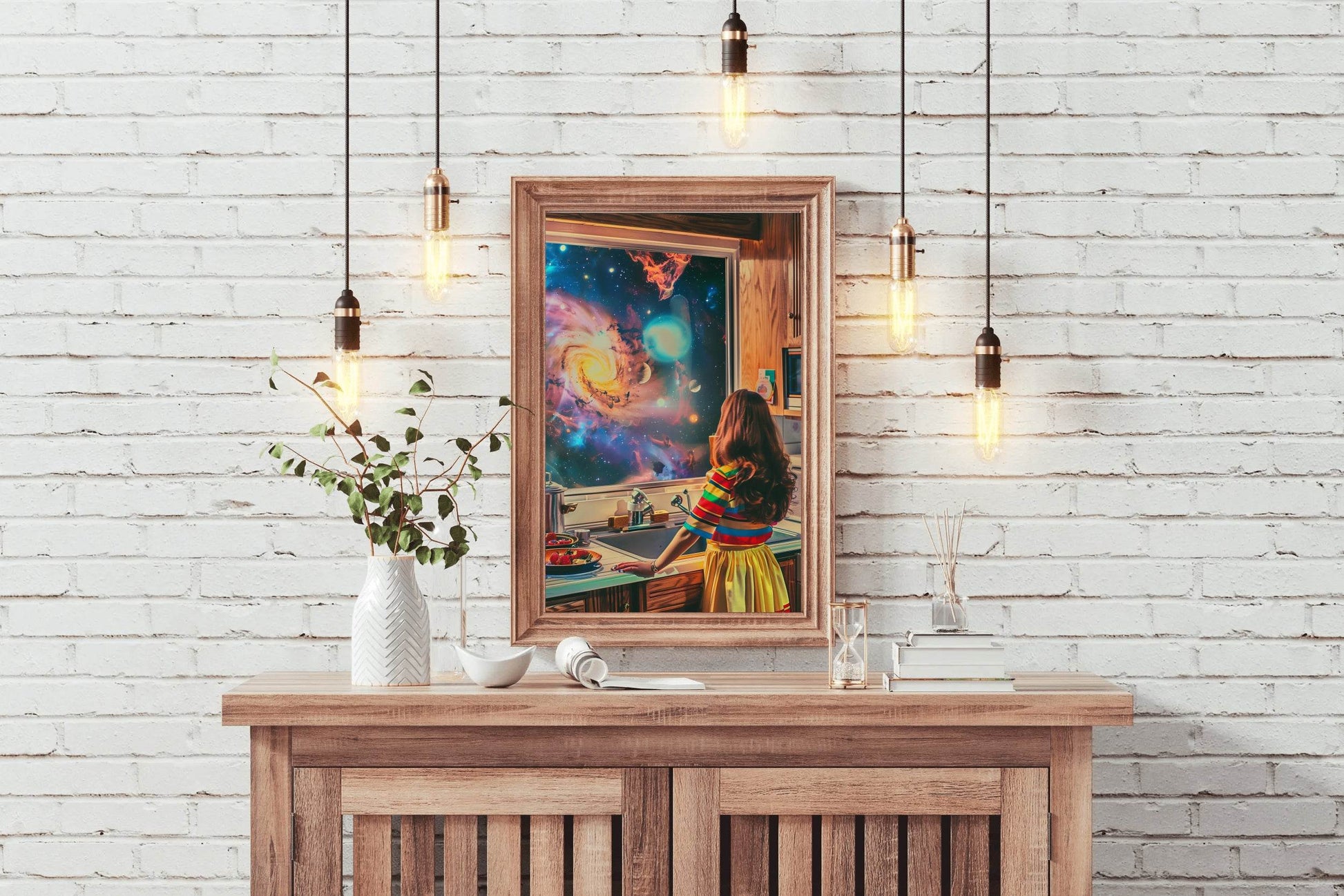 The View of The Galaxy From The Window of The House Wall Art - beink online art store