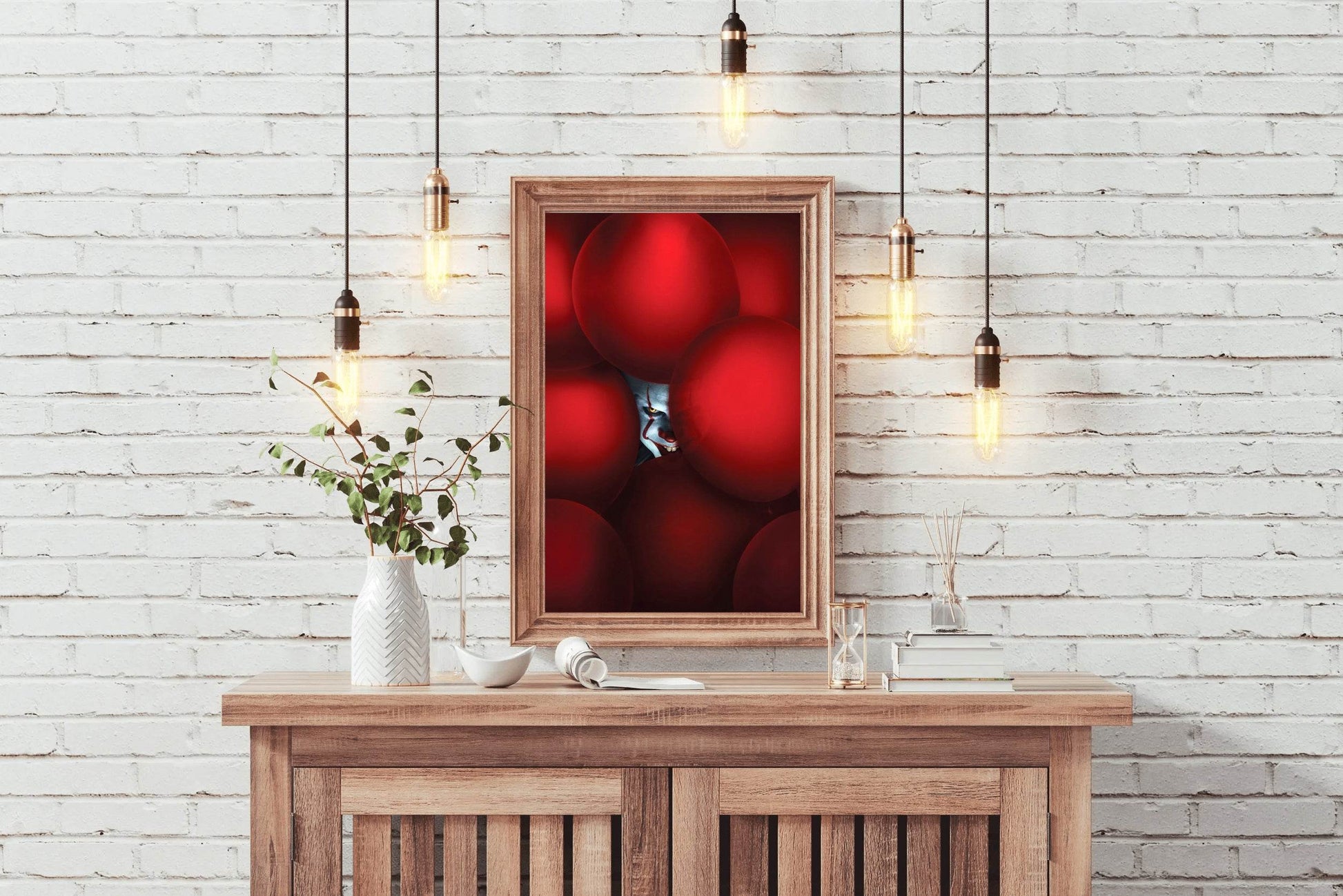 Pennywise in Red Ballon Wall Art - beink online art store