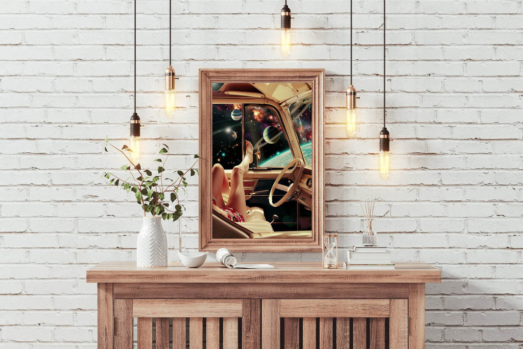 View Of Space From Inside The Car Wall Art - beink online art store