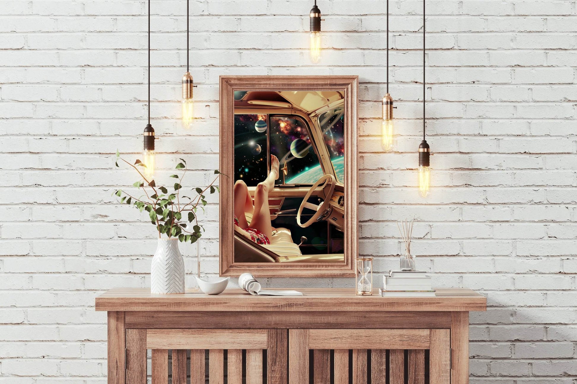 View Of Space From Inside The Car Wall Art - beink online art store