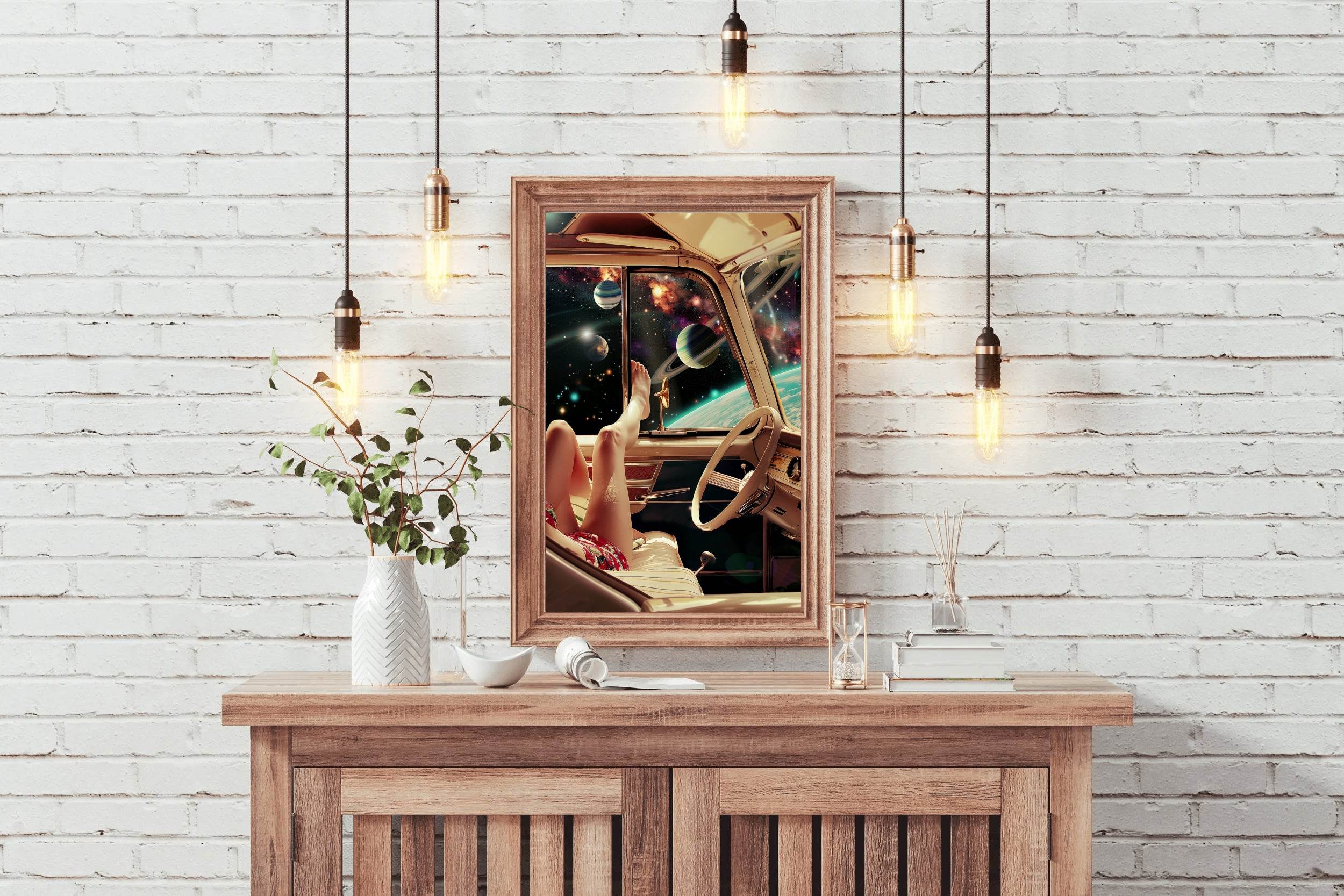 View Of Space From Inside The Car Wall Art - beink online art store