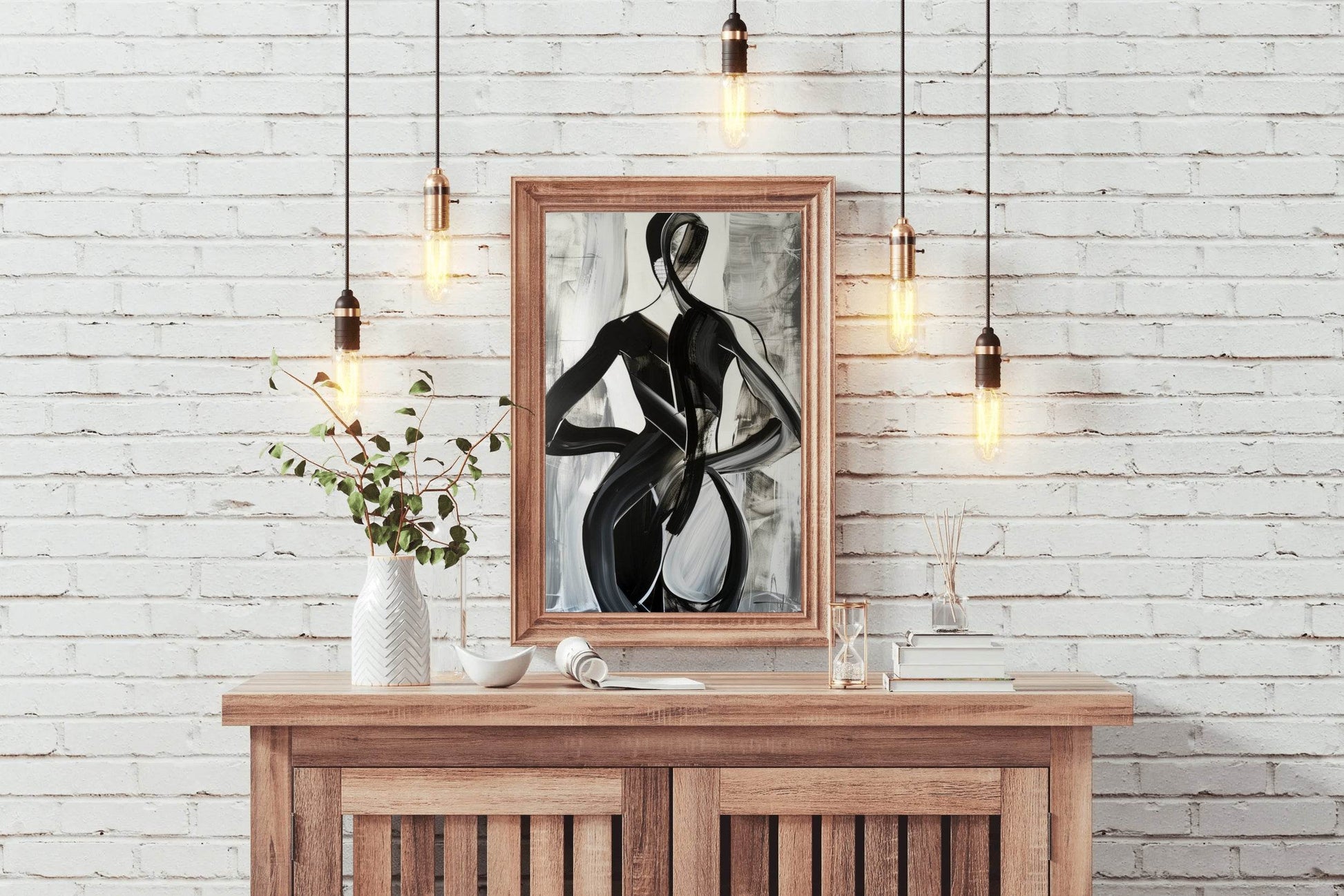 Oil Paint Phantom Figure Modern Wall Art - beink online art store