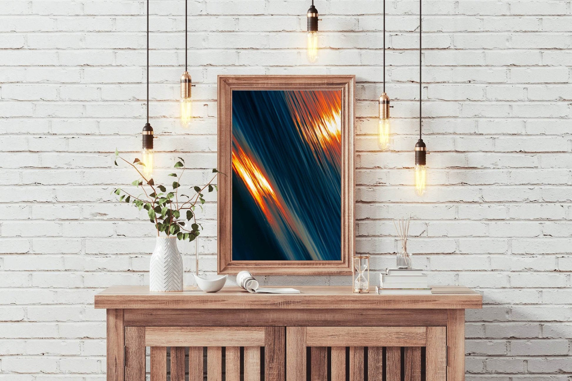 Stripe Shinny Lines Abstract Wall Art - beink online art store