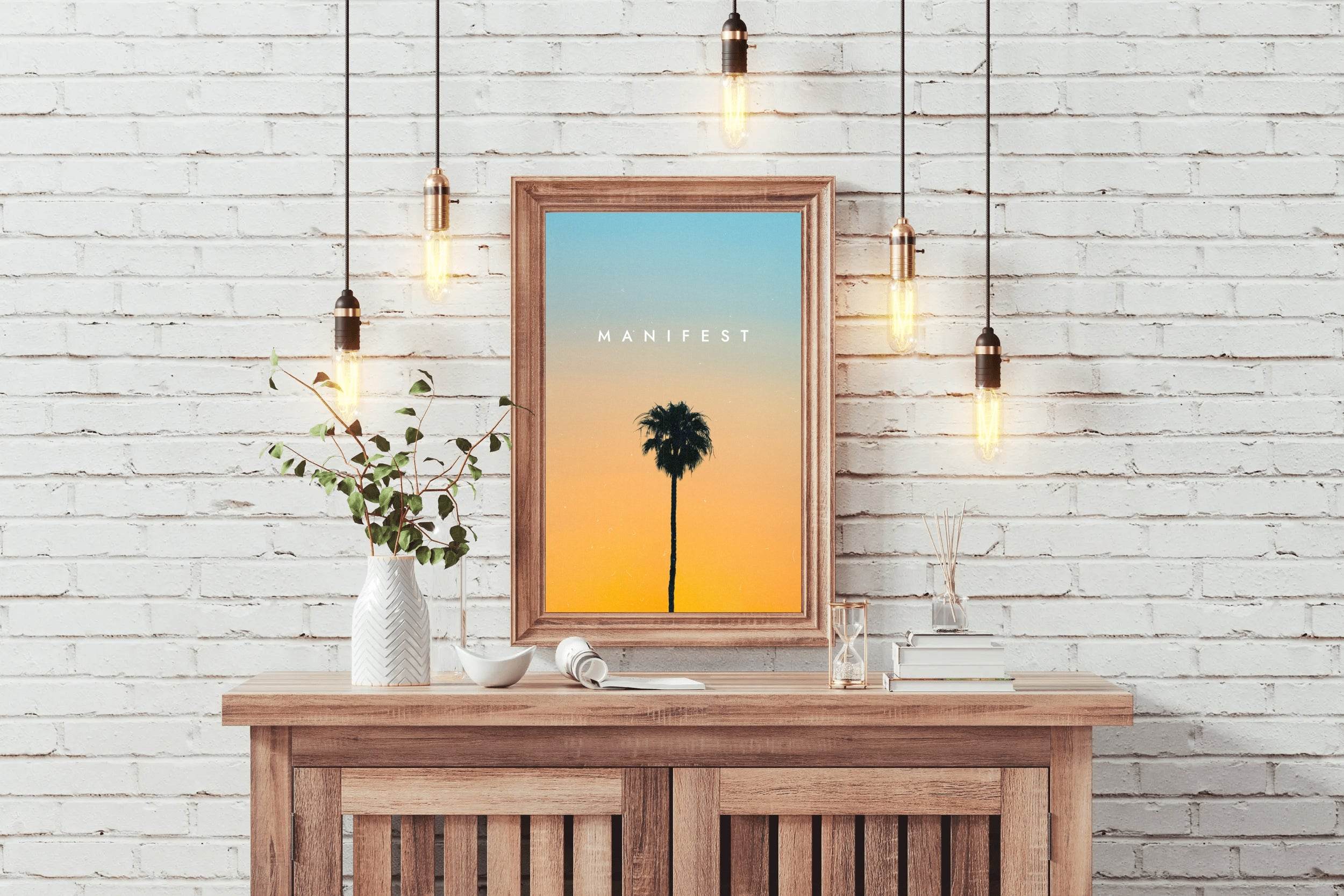 Manifest - Palm Tree Wall Art - beink online art store