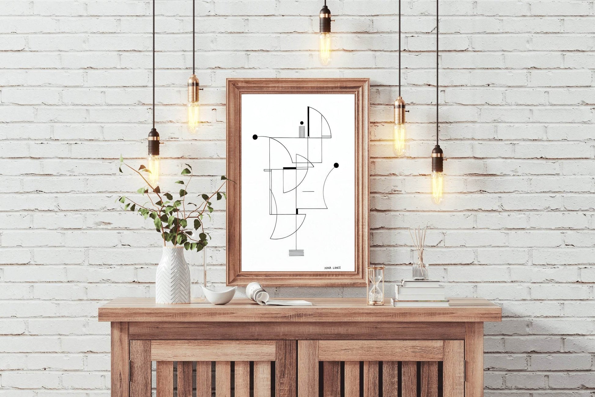 Geomterical Shape Path Modern Wall Art - beink online art store