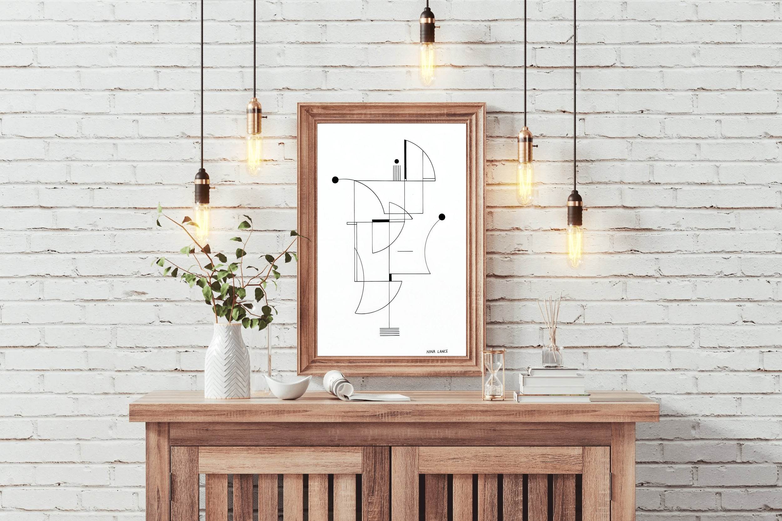 Geomterical Shape Path Modern Wall Art - beink online art store